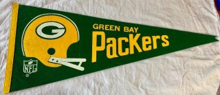 Green Bay Packers Football Felt Pennant Gold And Green Dm0497