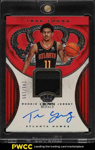 2018 Panini Crown Royale Trae Young Rookie Rc Auto Patch /199 Rja - Tyg (pwcc)