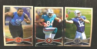 2012 Topps Chrome Football Complete Set 1 - 220 Andrew Luck Rc