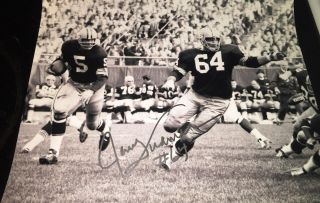 Jerry Kramer Green Bay Packers Hand B&w Signed 11x14 Photo Autographed W/coa