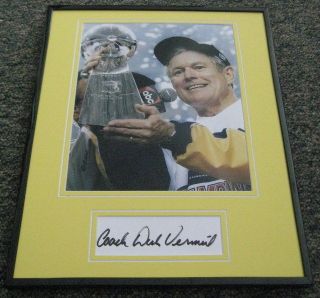 Dick Vermeil Signed Framed 11x14 Photo Display Rams Bowl Xxxiv