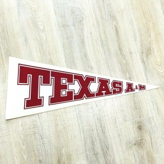 Vintage Pennant Banner Flag Texas A & M Aggies - 30 " X 12 " - Ncaa