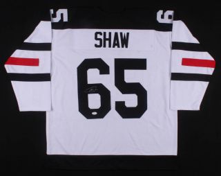 Andrew Shaw Signed Chicago Blackhawks Hockey Jersey Auto 2013&15 Stanley Cup