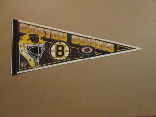 Nhl Boston Bruins Vintage Goalie Mask Hockey Pennant