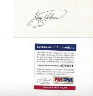 Larry Holmes Professional Boxing Champion Autographed 3x5 Card Psa