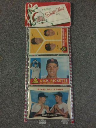1960 Topps Baseball With Mantle And Boyer Rival All Stars On The Front