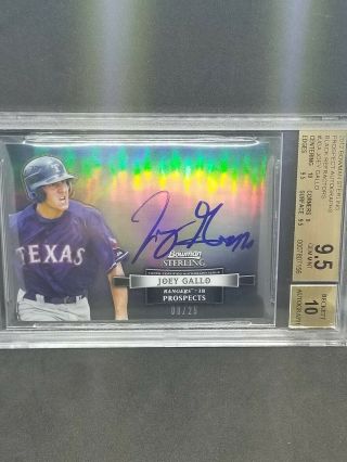 Joey Gallo 2012 Bowman Sterling Black Refractor Rookie Auto 