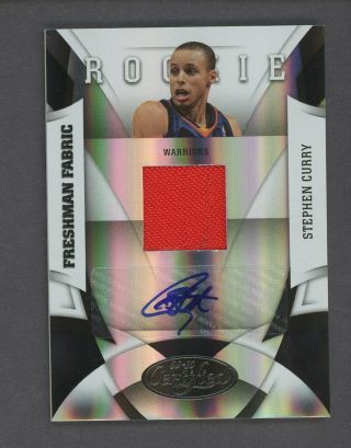 2009 - 10 Certified Freshman Fabric Stephen Curry Warriors Rc Jersey Auto /399