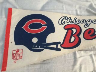 1970s Chicago Bears Full Size Pennant Flag 2