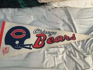 1970s Chicago Bears Full Size Pennant Flag 5