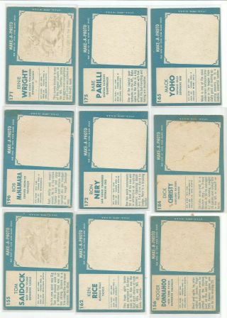 1961 TOPPS Football AFL 15 Diff.  Parilli.  Wright.  see scans 3