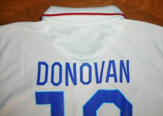 Nike Dri - Fit 2014 Team USA 10 Landon Donovan Men ' s White Soccer Jersey Size L 6