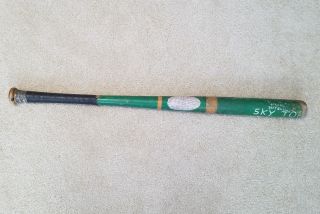 Vintage Softball / Baseball Wooden Bat Painted Decor - Sky Top Lousiville Ky 33 "