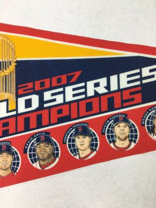 BOSTON WINCRAFT MLB RED SOX 2007 WORLD SERIES CHAMPIONS PENNANT FELT FLAG 3