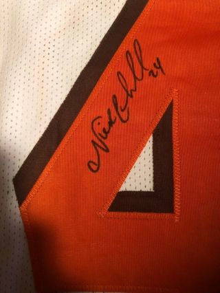 Nick Chubb Autographed Cleveland Browns White Jersey JSA Witnessed 2