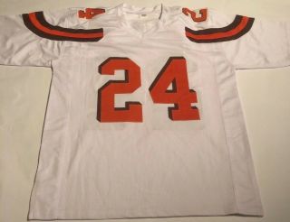 Nick Chubb Autographed Cleveland Browns White Jersey JSA Witnessed 4