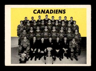 1965 Topps 126 Montreal Canadiens Team Card Sp Vgex X1686745