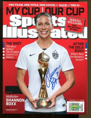 Shannon Boxx Signed 2015 Sports Illustrated No Label Autographed Uswnt Tristar