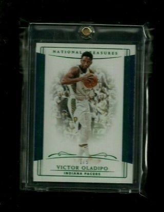 Victor Oladipo 2018 - 19 National Treasures Emerald Base 1/5 Indiana Pacers Sp