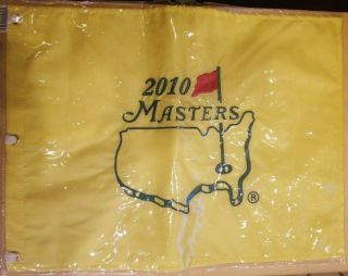 The Masters 2010 Golf Flag From Augusta National Phil Mickelson Nib