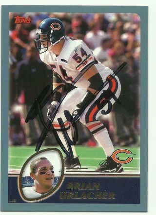 Brian Urlacher Autographed Chicago Bears Card Mexico