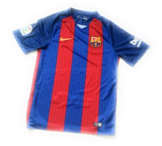 Nike Dri - Fit Barcelona Soccer Jersey Fcb Qatar Mens Small Beko Lfp
