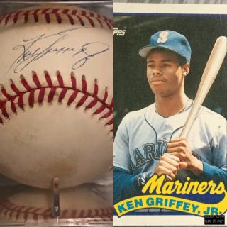 Ken Griffey Jr.  Autographed Signed Baseball Scoreboard,  Topps Rc Guarantee