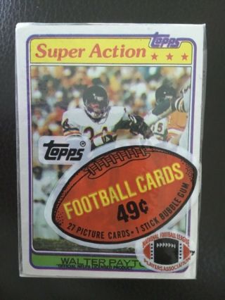 1981 Topps Football Cello Pack W/ Walter Payton On Top On Top Hof