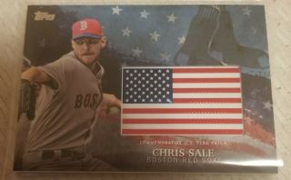 2018 Topps Series 2 Chris Independence Day Flag Patch Blue /50