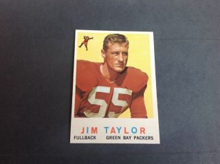 1959 Topps Nfl Football 155 Jim Taylor Packers Rc Hof Football Card Set Break