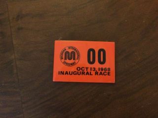 Vintage Usac Michigan International Speedway Inaugural Race 1968 Pinback Badge