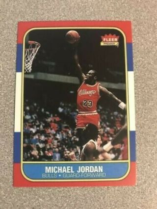 Michael Jordan Fleer Rookie Card Unknown Reprint 1986 - 1987 Chicago Bulls 57