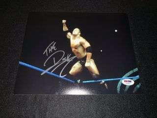 The Rock Signed Wrestling 8x10 Photo Wwe Dwayne Johnson Wwf Psa Jsa