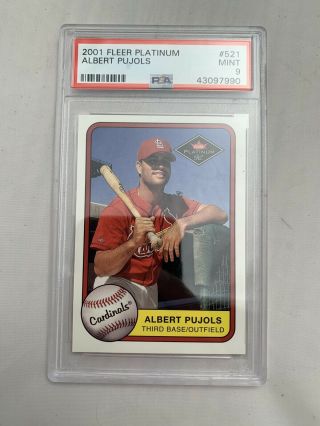 2001 Fleer Platinum Albert Pujols 521 Rookie Rc Psa 9 Baseball Card