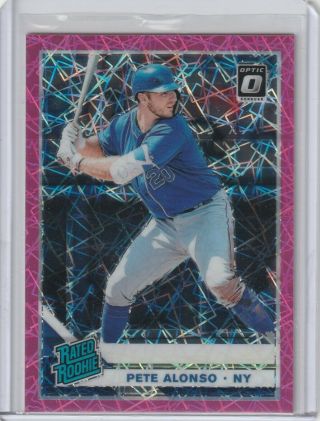 Pete Alonso 2019 Donruss Optic Rated Rookie Pink Velocity Prizm Ny Mets /199