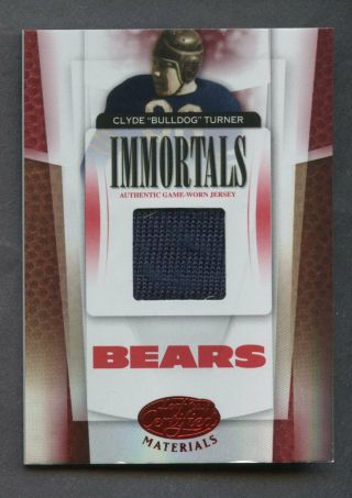 2007 Leaf Certified Materials Red Immortals Clyde " Bulldog " Turner Jersey 6/50