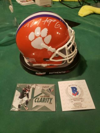 Deandre Hopkins Autographed Signed Clemson Tigers Mini Helmet Beckett Certified
