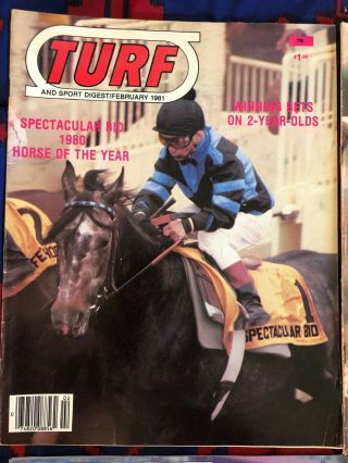 Turf and Sport Digest 1981 6 issues - A full year Horse Race Handicapping EUC 2