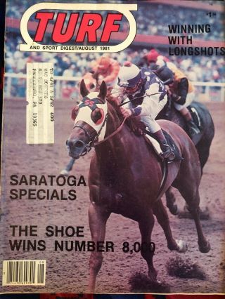 Turf and Sport Digest 1981 6 issues - A full year Horse Race Handicapping EUC 5