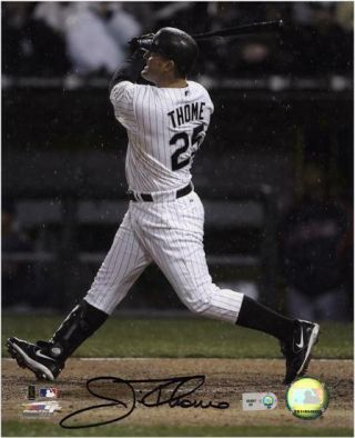 Jim Thome Chicago White Sox Signed 8x10 Rain Shot Photo - Fanatics Authentic