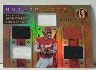 Patrick Mahomes 2019 Topps Gold Standard Mother Load 5 Jersey Football 135/149