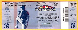 Jeter Hr/arod Hr.  Yankees/angels - 2009 Alcs Home Gm 2 Full Ticket - 13 Innings