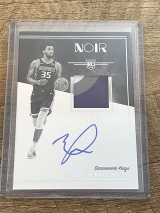 2018 - 19 Panini Noir Marvin Bagley Iii B&w Rc Rpa 3 - Color Rookie Patch Auto /99