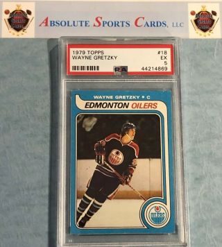 1979 Topps 18 Wayne Gretzky Rc Rookie | Psa 5 Ex | Oilers Hof 
