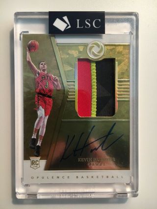 Kevin Huerter 2018 - 19 Opulence Rookie 3 - Color Jersey Patch Auto Gold /10 Sp Rpa