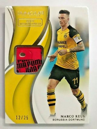 2018 - 19 Panini Immaculate Soccer Boot Memorabilia : Marco Reus Dortmund 12/25