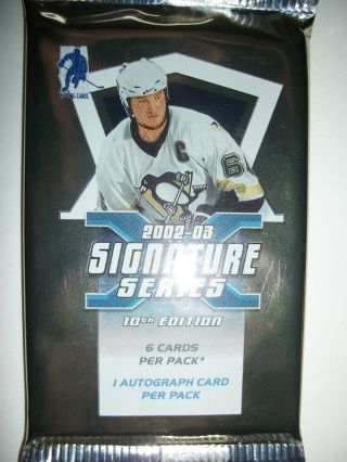 2002 - 03 Be A Player Signature Series,  Factory Pack
