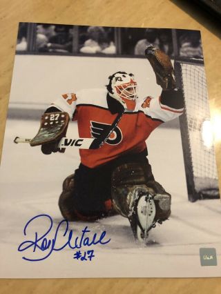 Ron Hextall Philadelphia Flyers Autographed Signed 8x10 Photo With Hockey
