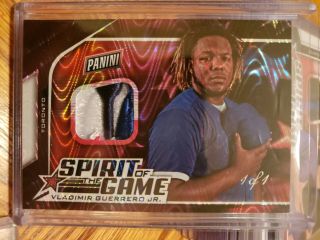 2019 Panini Fathers Day Vladimir Guerrero Jr Spirit Of The Game Sick Patch 1/1