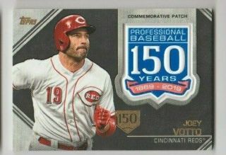 2019 Topps Series 2 Joey Votto 150th Anniversary Patch Relic 122/150 Reds